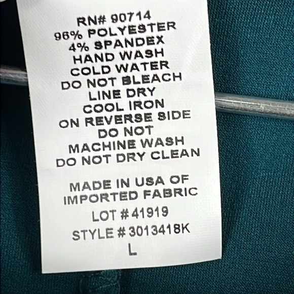 MSK Womens Long Sleeve Dress with Embellished Sleeves Size Large Emerald Grn NWT - Picture 7 of 10